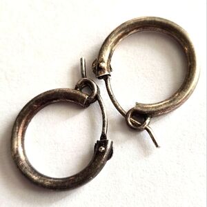 Vintage Sterling Silver hoop earrings WK John W Kessler .925